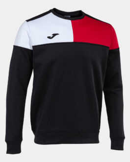 CREW V felpa – nero/rosso/bianco
