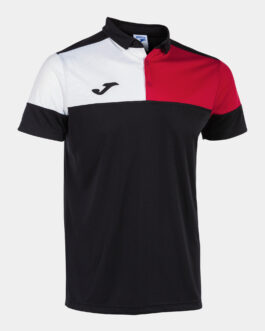 CREW V polo – nero/rosso/bianco