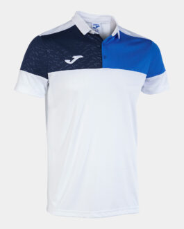 CREW V polo – bianco/azzurro/blu