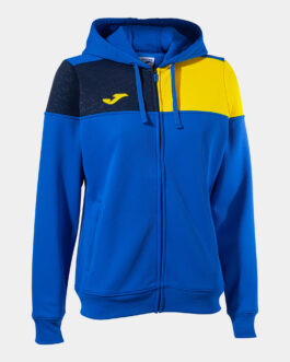 CREW V giacca con cappuccio – azzurro/giallo/blu