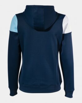 CREW V giacca con cappuccio – blu/celeste/bianco