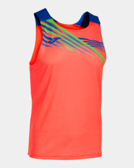 MAGLIA ELITE X senza manica – arancione fluo/azzurro