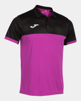 MONTREAL polo – rosa fluo/nero