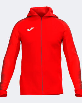 ELITE XI felpa con cappuccio – rosso/bianco