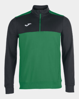 WINNER felpa mezza zip – verde/nero