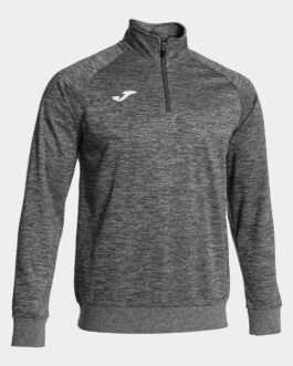 FARAON felpa mezza zip – grigio melange