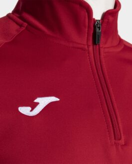 FARAON felpa mezza zip – rosso