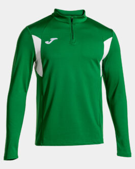 WINNER III felpa con mezza zip – verde/bianco
