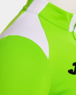 DANUBIO IV felpa mezza zip – verde fluo/bianco/blu