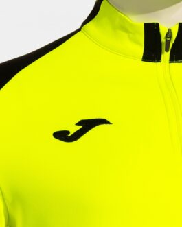 DANUBIO IV felpa mezza zip – giallo fluo/nero/antracite