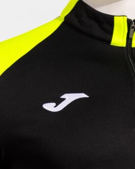 DANUBIO IV felpa mezza zip – nero/giallo fluo/antracite