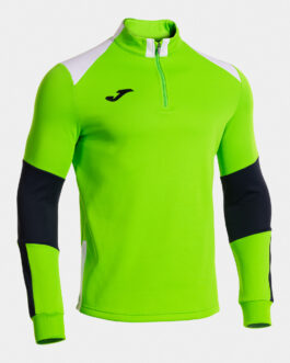 DANUBIO IV felpa mezza zip – verde fluo/bianco/blu