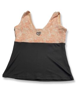 Top ALEJANDRA – nero/salmone