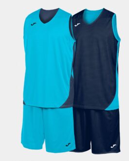 SET KANSAS reversibile unisex – turchese fluo/blu-blu/turchese fluo