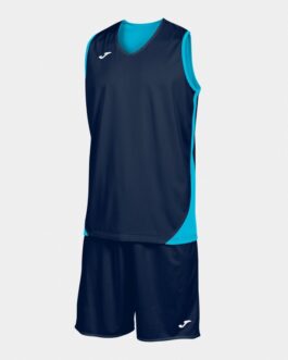 SET KANSAS reversibile unisex – turchese fluo/blu-blu/turchese fluo