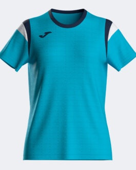 T-SHIRT TERRA DANUBIO DONNA – turchese fluo/blu