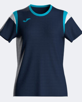 T-SHIRT TERRA DANUBIO DONNA – blu/turchese fluo